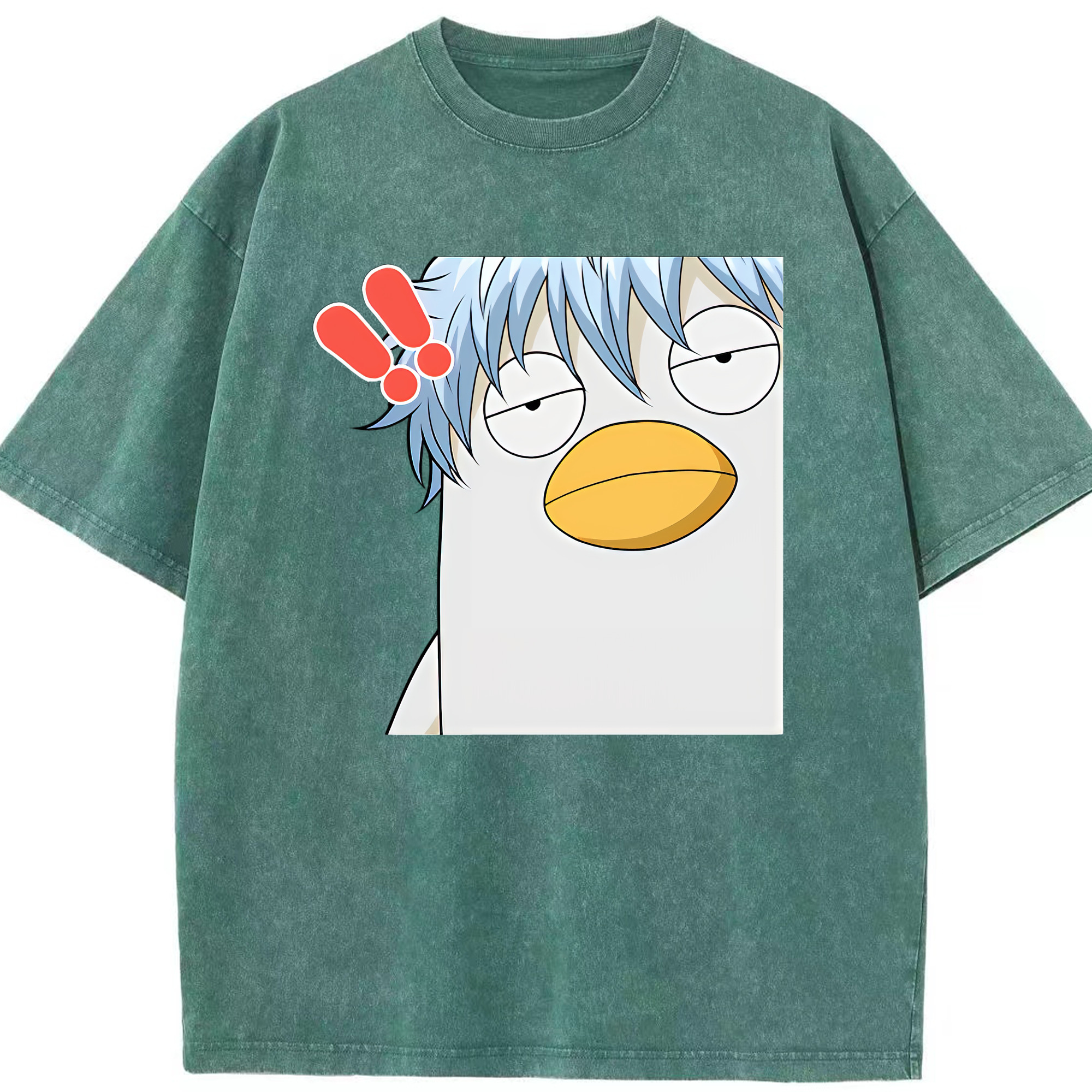 （画像用） ぎんたま 坂田銀時（さかたぎんとき） 神楽 志村新八（しむら しんぱち） GINTAMA Sakata Gintoki Kagura Shimura Shinpachi 綿100% ヴィンテージ風 半袖Tシャツ（フロントプリント）